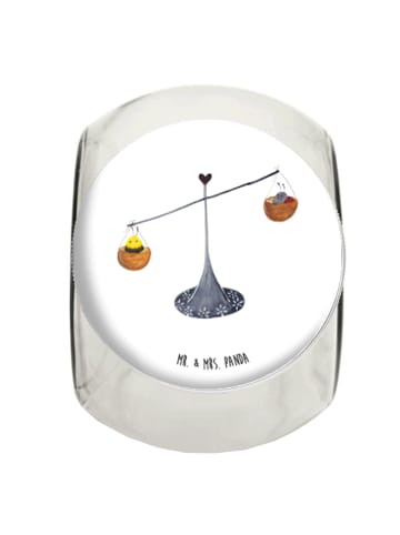 Mr. & Mrs. Panda glas für kaffee Sternzeichen Waage ohne Spruch in Weiß