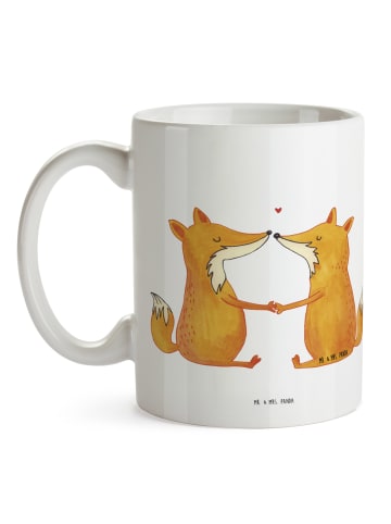 Mr. & Mrs. Panda Coffee Mug Füchse Liebe ohne Spruch in Weiß