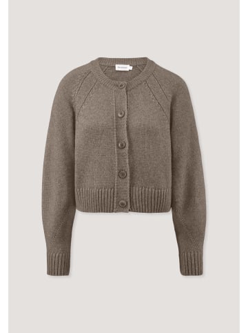 Hessnatur Strick Jacke Relaxed Cropped in camel