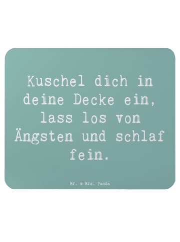 Mr. & Mrs. Panda Mauspad Spruch Alleine schlafen lernen mit Spruch in Meeresbrise
