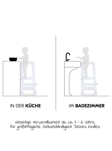 Hauck Lernturm / Kinderstuhl für Küche - Learn N Explore in weiss