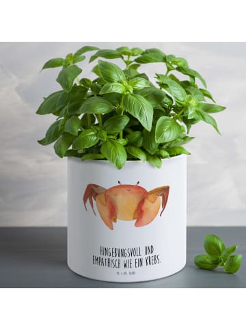 Mr. & Mrs. Panda Pflanzenkübel groß Sternzeichen Krebs mit Spruch in Weiß