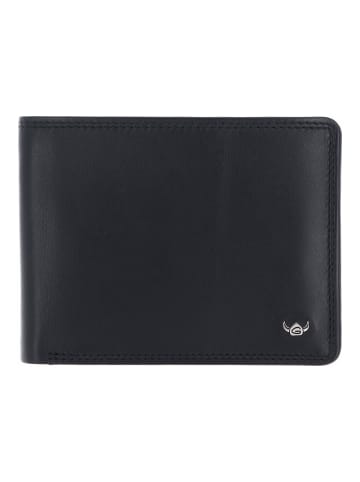 Golden Head Polo Geldbörse RFID Schutz Leder 12.5 cm in schwarz