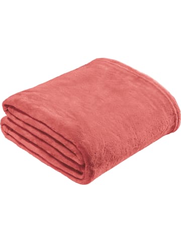 REDBEST Fleece, Microfaser Wohndecke Amarillo in koralle