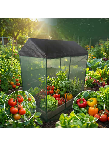 relaxdays Pflanzenschutzabdeckung in Dunkelgrün - (B)130 x (H)150 x (T)90 cm