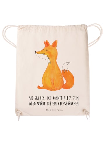 Mr. & Mrs. Panda Beutel Einhorn Wunsch mit Spruch in Creme