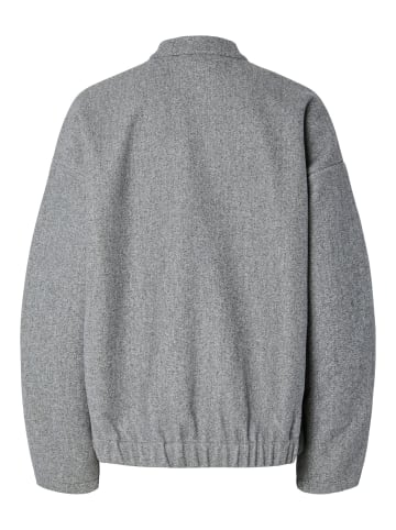 Pieces Bomberjacke in Light Grey Melange