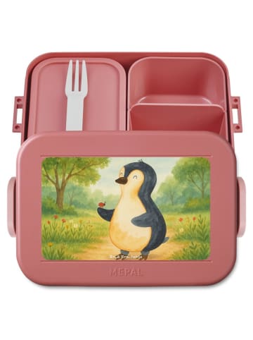 Mr. & Mrs. Panda Snackbox Pinguin Marienkäfer Design ohne Spruch in Rot Pastell