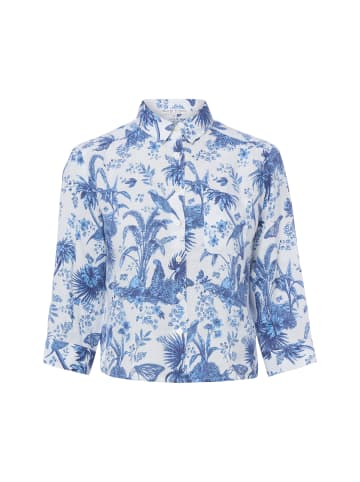 Marie Lund Bluse Liane in weiß blau - 0016