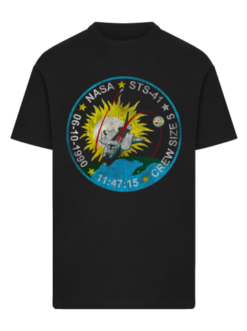 F4NT4STIC T-Shirt NASA STS 41 Discovery Mission Badge Distressed in schwarz