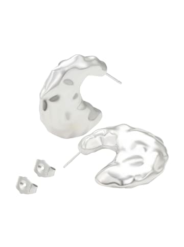 faina Women C Hoop Earrings in Silver