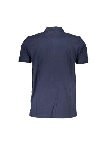 GianMarco Venturi Blaues Baumwoll-Polohemd