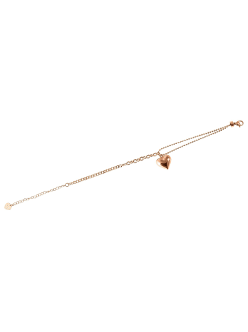 Adeliás Damen Armband – Herz aus Edelstahl 17 cm in gold