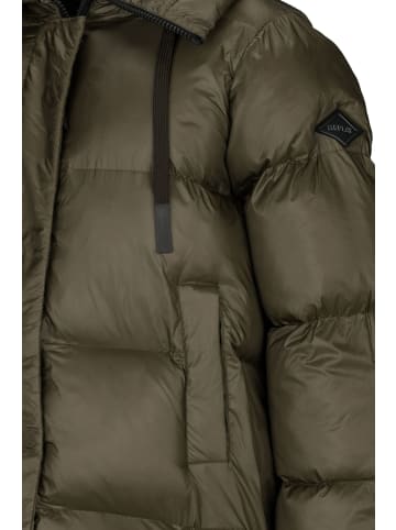 Replay Lange Nylon Jacke - Hoher Kragen in grün