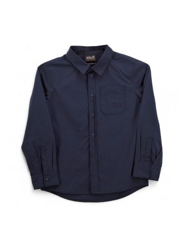 Jack Wolfskin Langarmshirt Lakeside Shirt Kids Hemd Kinder Moskito Longsleeve Shirt in Weiß