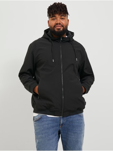 Jack & Jones Softshell Jacke Plus Oversize Biker Blouson Übergangs JJEBASIC in Schwarz