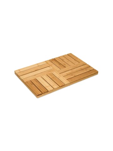 relaxdays Bambus Badematte in Natur - 61 x 40 cm