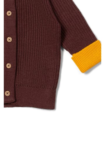 Little Green Radicals Bio-Strickstrickjacke in Braun