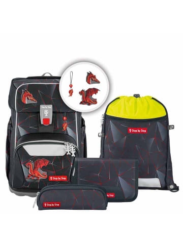 Step by Step Giant - Schulranzen Set 5tlg. (Black Cat Chiko) in Drago Drako 24/25