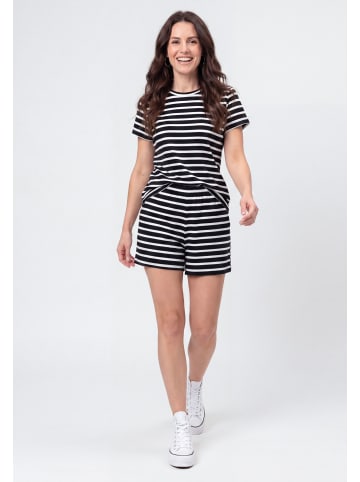 usha BLUE LABEL Women Shorts in Black White Stripes