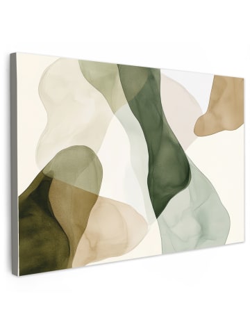 MuchoWow Leinwand Bilder Salbeigrün