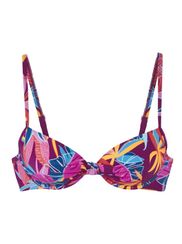 Buffalo Bügel-Bikini-Top in berry bedruckt