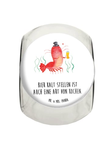 Mr. & Mrs. Panda Süßigkeitenglas Hummer Weizen mit Spruch in Weiß