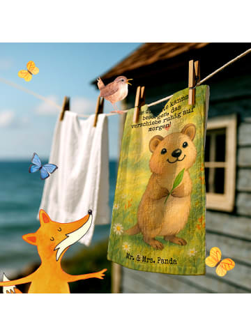 Mr. & Mrs. Panda Gästetuch Quokka Happy Design mit Spruch in Weiß
