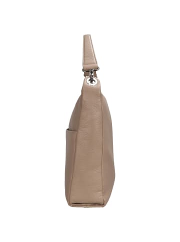 Mandarina Duck Mellow Leather Hobo - Schultertasche 33 cm (nero) in warm taupe