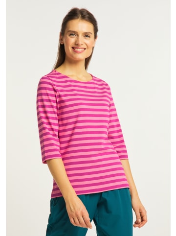 Joy Sportswear 3/4 Arm-Shirt MALINA in camelia pink stripes