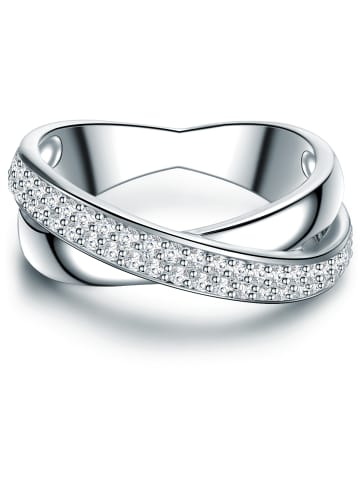 Trilani Ring Sterling Silber Zirkonia weiß in silber