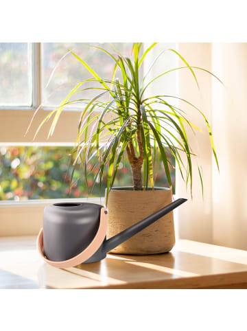 relaxdays Gießkanne in Grau/ Natur - 1,7 Liter