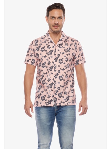 Le Temps des Cerises Kurzarm-Hemd CHEMISE HOMME POSTIR (MC) / SHIRT MAN POSTIR (SHORT SLEEVE) in pink