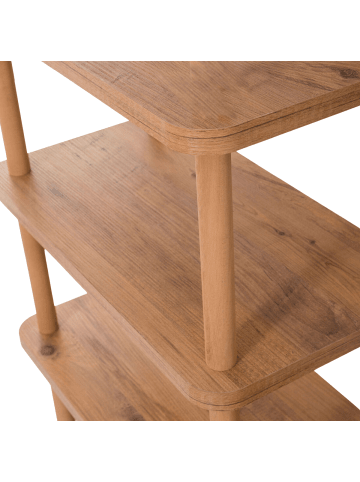 CALICOSY Regal STEP in Helles Holz - (W) 80  x (H) 75  x (L) 28  cm