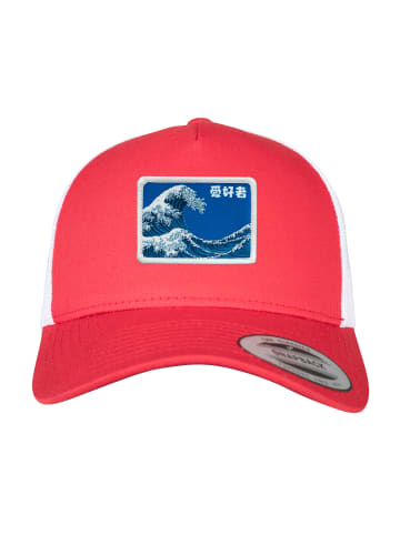 F4NT4STIC Trucker Cap Kanagawa Wave in red-white