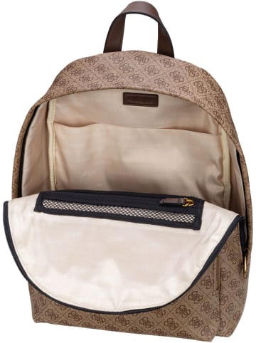 Guess Rucksack / Backpack Milano 4G Eco Compact in Beige/Brown