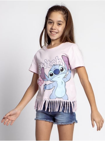 Cerda T-Shirt Disney Lilo & Stich mit Fransen in Rosa