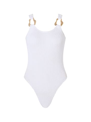 Moda Minx Badeanzug SCRUNCH in White