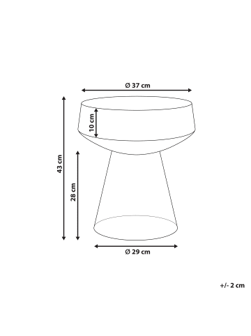 Beliani Beistelltisch LAGUNA in Grün - (W) 37 x (H) 43 x (L) 37 cm