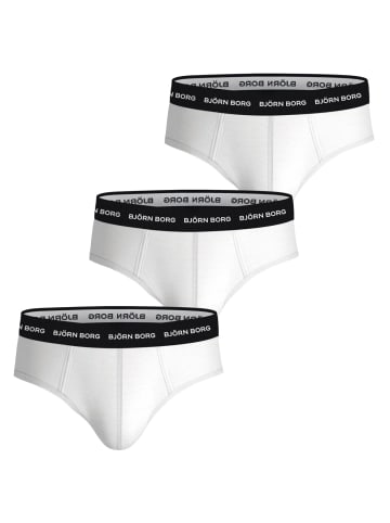 Björn Borg Slip Cotton Stretch Brief 3er Pack in weiss