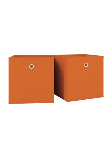VCM  2er Set Faltbox Klappbox Aufbewahrungsbox Boxas in Orange