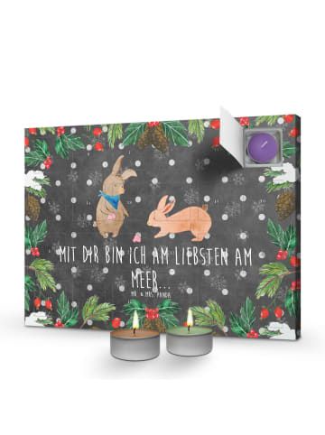 Mr. & Mrs. Panda Adventskalender Hasen Muschel mit Spruch in Kreidetafel