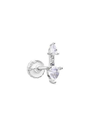 Piercing aus 925er Sterlingsilber mit glitzerndem Zirkonia, rhodiniert – Egdos