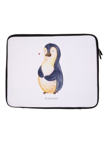 Mr. & Mrs. Panda Notebook Tasche Pinguin Diät ohne Spruch in Weiß
