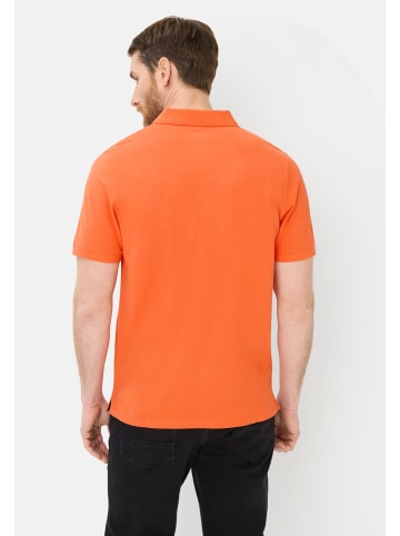 Camel Active Poloshirt mit Kontrastdetails in Orange