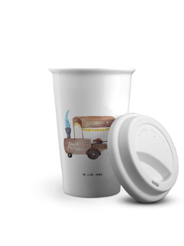 Mr. & Mrs. Panda Isolierbecher Igel Maronen ohne Spruch in Weiß