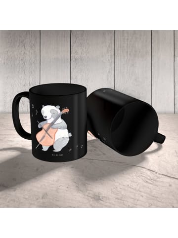 Mr. & Mrs. Panda Teetasse Zeichenllo Magie mit Spruch in Schwarz