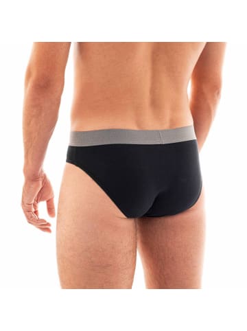 Bruno Banani Slip 2er Pack in Schwarz/Grau