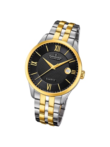 Candino Analog-Armbanduhr Candino Classic silber, gold groß (ca. 41mm)