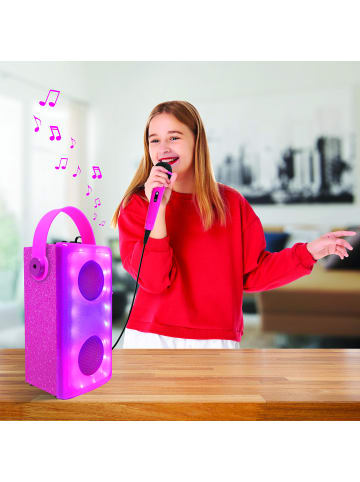 Lexibook Rosa Leuchtender Bluetooth®-Lautsprecher mit Mikrofon